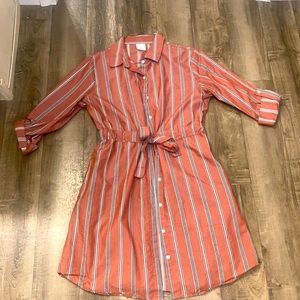 Red stripped dress